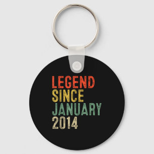 Legend Since January 2014 12th Birthday Gifts 12 Y Keychain