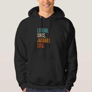 Legend Since January 2016 7th Birthday Hoodie