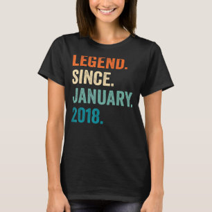 Legend Since January 2018 5th Birthday 5 Years Ol T-Shirt