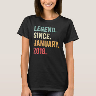 Legend Since January 2018 5th Birthday 5 Years Ol T-Shirt