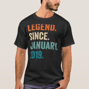 Legend Since January 2019 4th Birthday 4 Years Ol T-Shirt