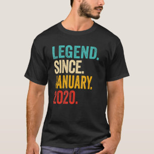Legend Since January 2020 3 Years Old 3rd Birthday T-Shirt