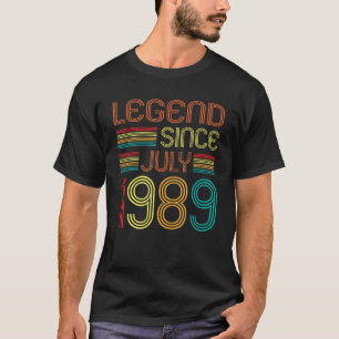 Legend Since July 1989 33 Years Old 33rd Birthday T-Shirt