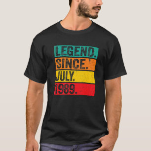 Legend Since July 1989 33rd Birthday 33 Years Old  T-Shirt