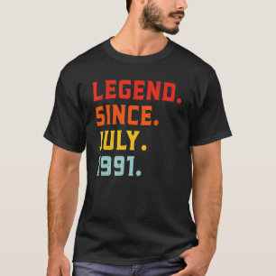 Legend Since July 1991 31st Birthday Vintage 31 Ye T-Shirt