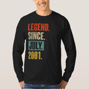Legend Since July 2001 21 Year Old 21st Birthday T-Shirt