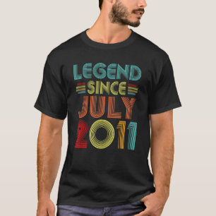 Legend Since July 2011 11th Birthday Vintage 11 Ye T-Shirt