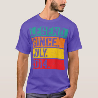 Legend Since July 2014 8th Birthday 8 Years Old Vi T-Shirt