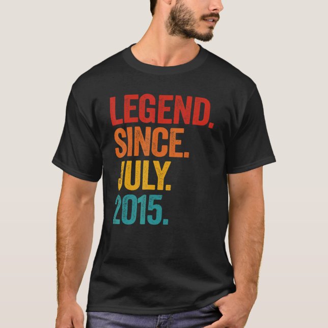 Legend Since July 2015 7th Birthday  7 Years Old B T-Shirt (Front)