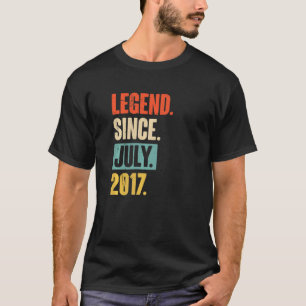 Legend Since July 2017  5 Year Old 5th Birthday T-Shirt