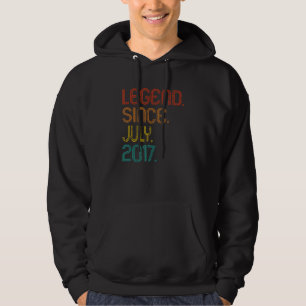 Legend Since July 2017 5th Birthday 5 Years Old Vi Hoodie