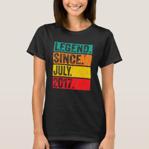 Legend Since July 2017 5th Birthday 5 Years Old Vi T-Shirt