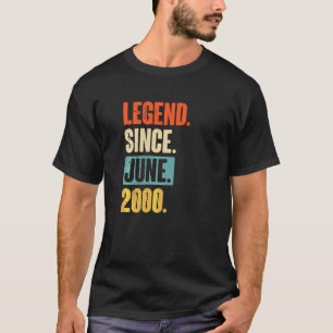 Legend Since June 2000 22 Year Old 22nd Birthday T-Shirt