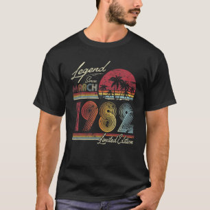 Legend Since March 1982 40 Years Old 40Th Birthday T-Shirt