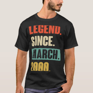 Legend Since March 2000  Birthday 23rd Decoration T-Shirt