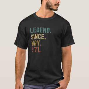 Legend Since May 1971 Retro Vintage 50Th Birthday T-Shirt