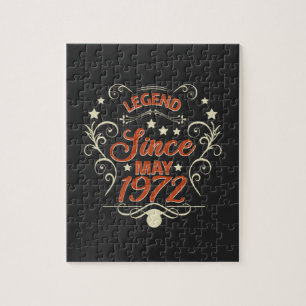 Legend Since May 1972. 50th birthday sayings Jigsaw Puzzle