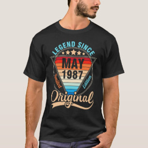 Legend Since May 1987 Original 35 Years Old T-Shirt