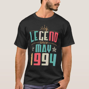 Legend Since May 1994 Happy Birthday 28 Years Old T-Shirt