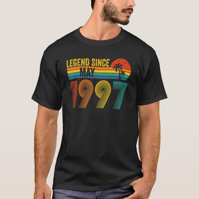 Legend Since May 1997 25th Birthday 25 Years Old V T-Shirt (Front)