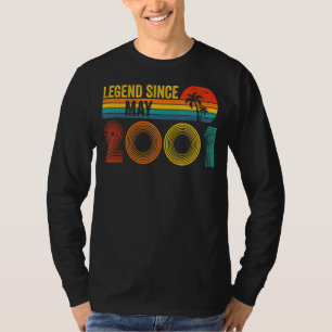 Legend Since May 2001 21st Birthday 21 Years Old V T-Shirt