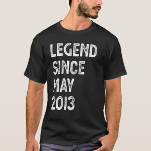 Legend Since May 2013 9th Birthday Boys Girls T-Shirt