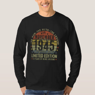 Legend Since November 1945 Retro 79th Birthday Mad T-Shirt
