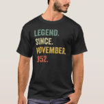 Legend Since November 1952 70th Birthday  70 Years T-Shirt<br><div class="desc">Legend Since November 1952 70th Birthday  70 Years Old 3.</div>