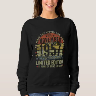Legend Since November 1957 Retro 67th Birthday Mad Sweatshirt