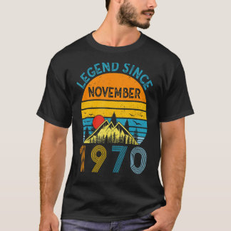 Legend Since November 1970 52nd Birthday 52 Years  T-Shirt