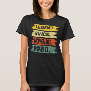 Legend Since November 1980 42nd Birthday 42 Years T-Shirt