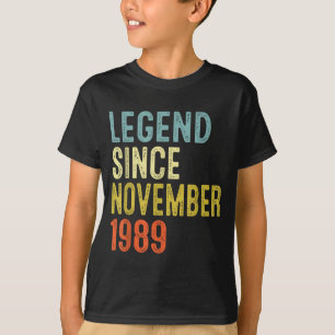 Legend Since November 1989 36th Birthday 36 Year O T-Shirt