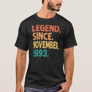 Legend Since November 1993 29th Birthday Retro 29 T-Shirt