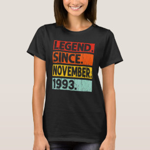 Legend Since November 1993 29th Birthday Vintage Y T-Shirt