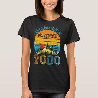 Legend Since November 2000 22nd Birthday 22 Years T-Shirt