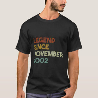 Legend Since November 2002 18Th Birthday Gift 18 Y T-Shirt