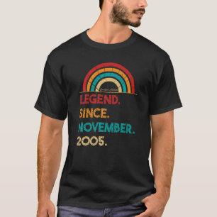 Legend Since November 2005 17th Birthday Born In T-Shirt