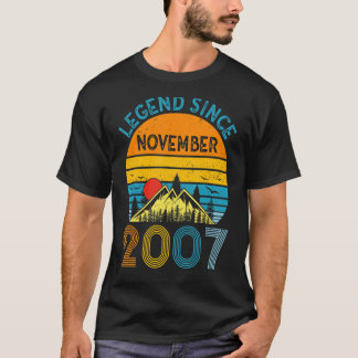Legend Since November 2007 15th Birthday 15 Years  T-Shirt