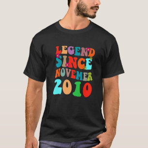 Legend Since November 2010 Vintage Birthday Retro  T-Shirt