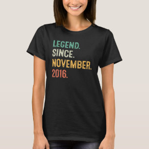 Legend Since November 2016 6th Birthday 6 Years O T-Shirt