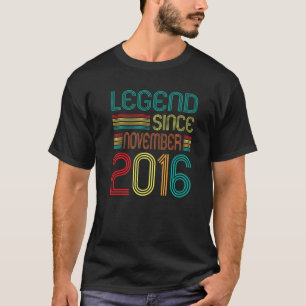 Legend Since November 2016 Retro 6 Years Old 6th B T-Shirt