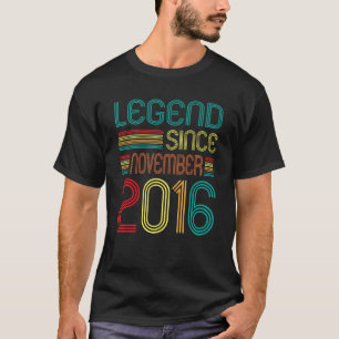 Legend Since November 2016 Retro 6 Years Old 6th B T-Shirt