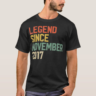 Legend Since November 2017 4th Birthday Gift 4 Yea T-Shirt