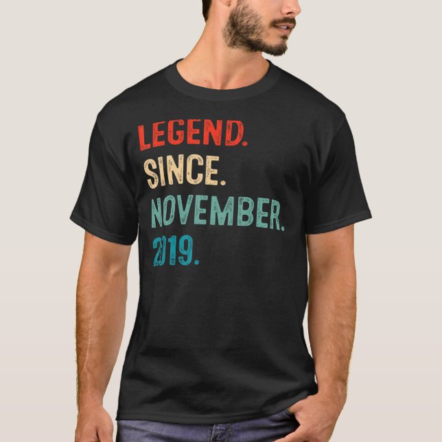 Legend Since November 2019 3rd Birthday  3 Years O T-Shirt (Front)