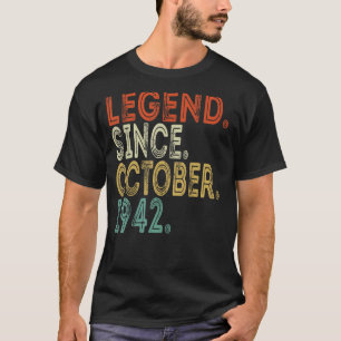 Legend Since October 1942 80 Years Old 80th Birthd T-Shirt