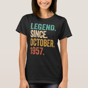 Legend Since October 1957 65 Years Old 65th Birthd T-Shirt
