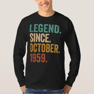 Legend Since October 1959 63 Years Old 63rd Birthd T-Shirt