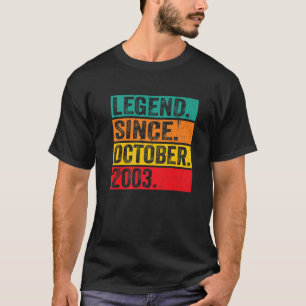 Legend Since October 2003 19Th Birthday Retro 19 Y T-Shirt