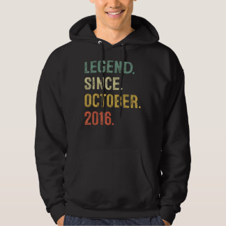 Legend Since October 2016 6th Birthday 6 Years Old Hoodie