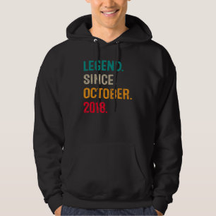 Legend Since October 2018 4th Birthday  4 Years Ol Hoodie